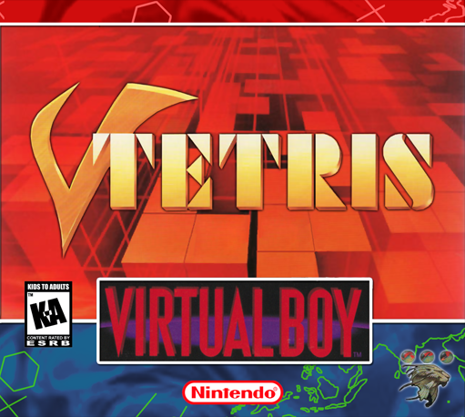 V Tetris box art for Virtual Boy
